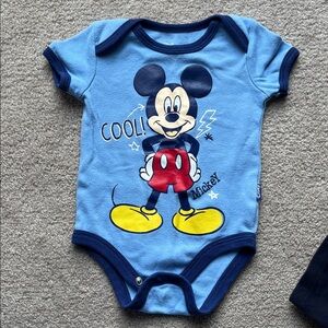 Disney Mickey Mouse Blue One-Piece Bodysuit